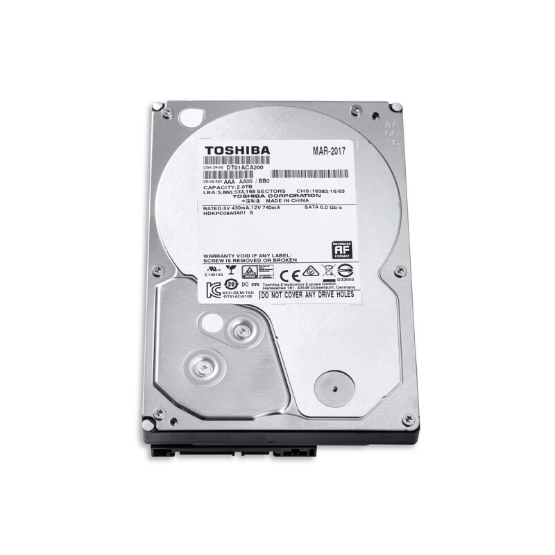 东芝(TOSHIBA) 2TB 64MB 7200RPM 台式机机械硬盘 SATA接口 消费级系列 (DT01ACA200) 个人电脑与外部存储