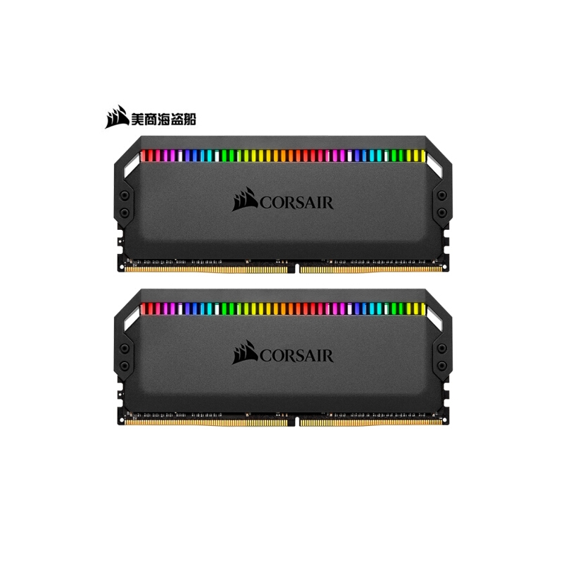 美商海盗船(USCORSAIR)DDR4 3600 16GB(8G×2)套装 台式机内存条 统治者铂金 RGB灯条 高端游戏型