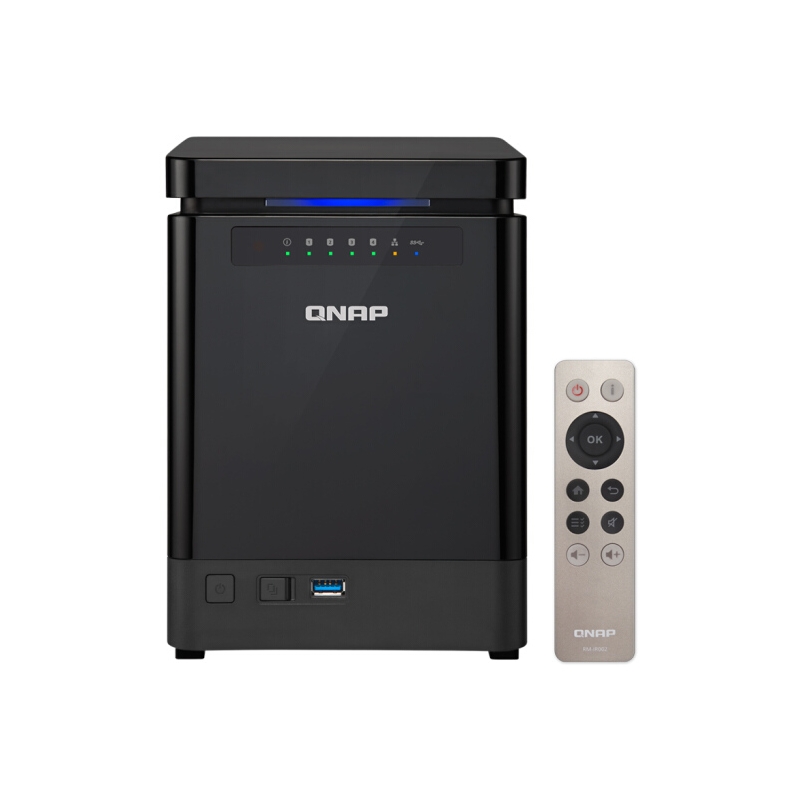 威联通（QNAP）TS-453Bmini 4G内存 四核处理器/直立/四盘位nas网络存储/磁盘阵列/私有云（含2T硬盘）